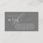 Honeymoon Wish Wishing Well, Fund, A Note On Gifts エンクロージャーカード (正面)