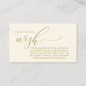 Honeymoon Wish Wishing Well, Fund, A Note On Gifts エンクロージャーカード (正面)