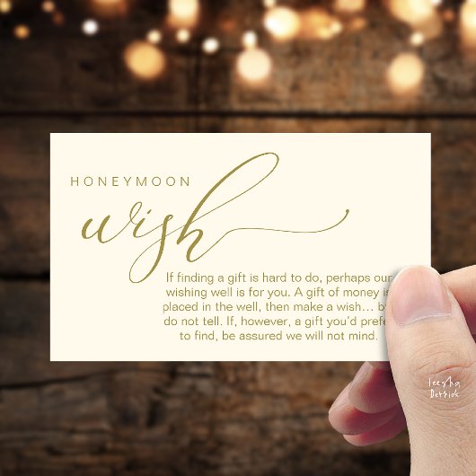 Honeymoon Wish Wishing Well, Fund, A Note On Gifts エンクロージャーカード
