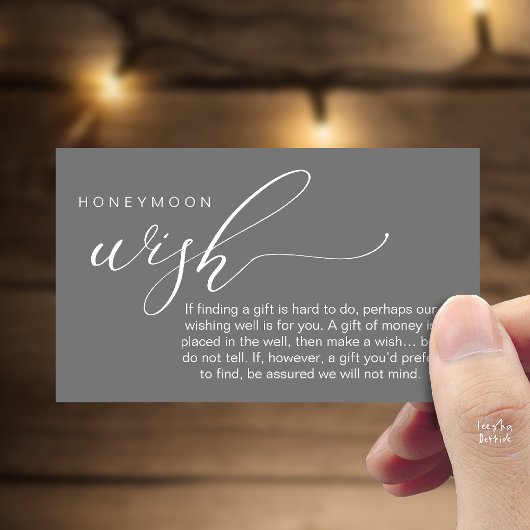 Honeymoon Wish Wishing Well, Fund, A Note On Gifts エンクロージャーカード