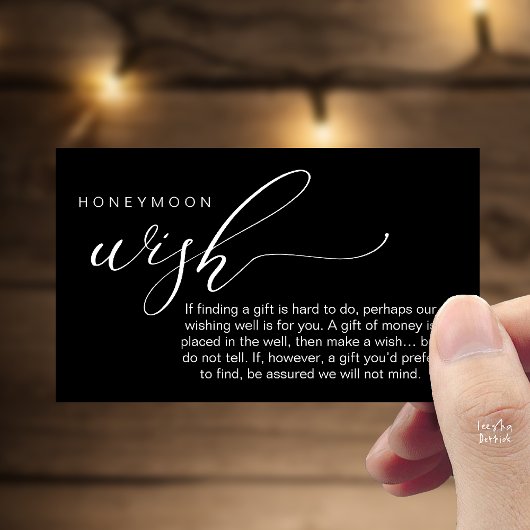 Honeymoon Wish Wishing Well, Fund, A Note On Gifts エンクロージャーカード