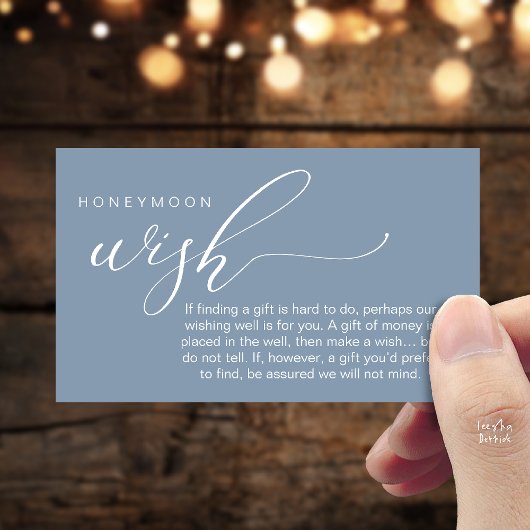 Honeymoon Wish Wishing Well, Fund, A Note On Gifts エンクロージャーカード