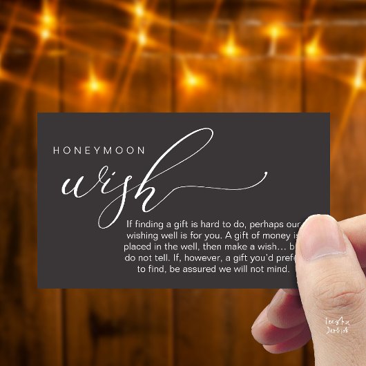 Honeymoon Wish Wishing Well, Fund, A Note On Gifts エンクロージャーカード