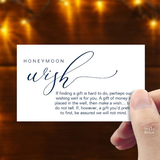 Honeymoon Wish Wishing Well, Fund, A Note On Gifts エンクロージャーカード
