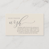 Honeymoon Wish Wishing Well, Fund, A Note On Gifts エンクロージャーカード (正面)