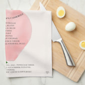 Honeymooner's Casserole Romantic Recipe Towel キッチンタオル (四つ折り)