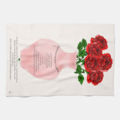 Honeymooner's Casserole Romantic Recipe Towel キッチンタオル (横)