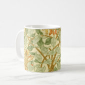 Honeysuckle Vine Greenery William Morris コーヒーマグカップ (正面左)