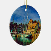 HONFLEUR – ドッキング – 古い桟橋 – パノラマ セラミックオーナメント (右)
