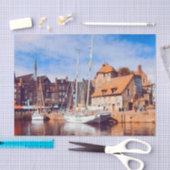 HONFLEUR – ドッキング – 古い桟橋 – パノラマ 薄葉紙 (クラフト)