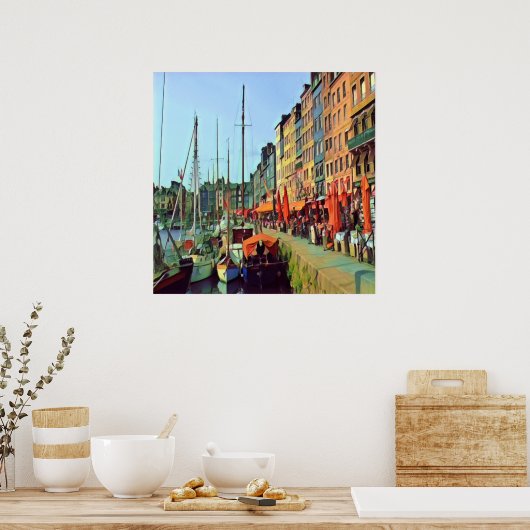 HONFLEUR – ドッキング – 表示 ポスター (キッチン)