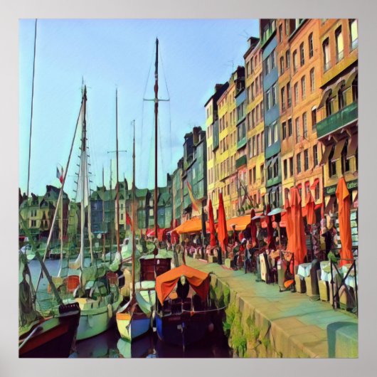 HONFLEUR – ドッキング – 表示 ポスター (正面)