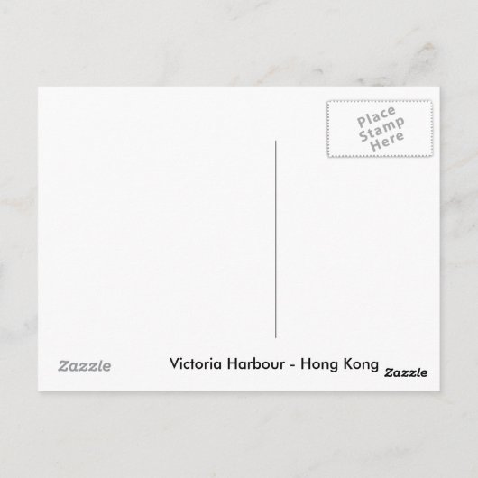 Hong Kong ポストカード (裏面)