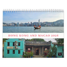 Hong Kong and Macao 2026 calendar カレンダー