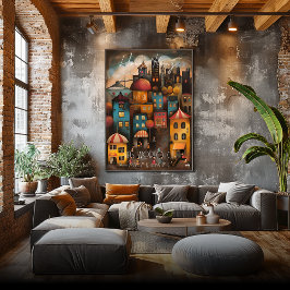 Hong Kong: Asia's World City - Whimsical Art ポスター