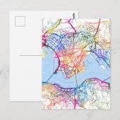 Hong Kong China City Map ポストカード (正面/裏面)