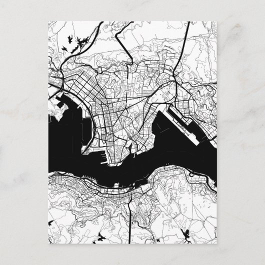 Hong Kong China Map ポストカード (正面)