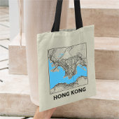 Hong Kong City Map Tote Bag トートバッグ