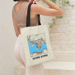 Hong Kong City Map Tote Bag トートバッグ