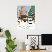 HONG KONG – DING DING TRAM ポスター (ホームオフィス)