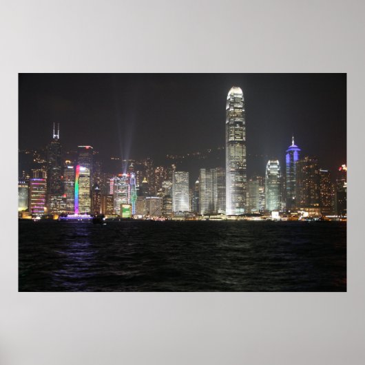 Hong Kong Night Skyline ポスター (正面)