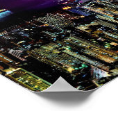 Hong Kong night skyline ポスター (角)