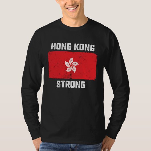 Hong Kong Strong Flag Pro Democracy Freedom of Spe Tシャツ (正面)