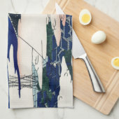 Honganjiの寺院からの日本のなヴィンテージの芸術富士 キッチンタオル (四つ折り)