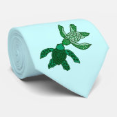 Honi (キス) Honuのウミガメのタイ ネクタイ (ロール)