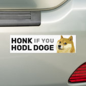 HONKホーもしルドージドジョコイン柴犬株 バンパーステッカー (車上)