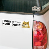 HONKホーもしルドージドジョコイン柴犬株 バンパーステッカー (トラック上)