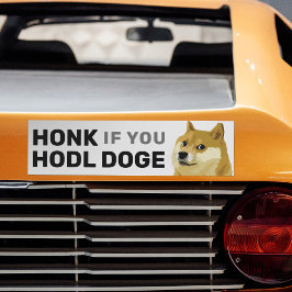 HONKホーもしルドージドジョコイン柴犬株 バンパーステッカー
