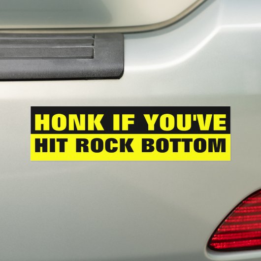 HONK もし YOU HIT LOCK BOTTOM バンパーステッカー (車上)