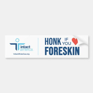 Honk もし You Love Foreskin – 白 バンパーステッカー