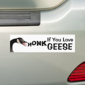 HONK もし You Love Geese (With Photo) バンパーステッカー (車上)