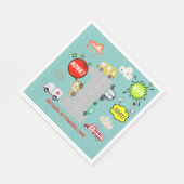 Honk beep toot車の最初の男の子の誕生日 スタンダードランチョンナプキン (角)