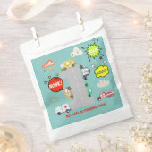 Honk beep toot車の最初の男の子の誕生日 フェイバーバッグ (クリップ留めされた状態)