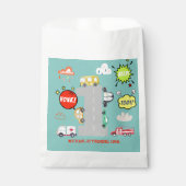 Honk beep toot車の最初の男の子の誕生日 フェイバーバッグ (正面)