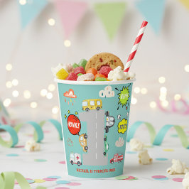 Honk beep toot車の最初の男の子の誕生日 紙コップ