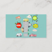 Honk beep toot車の男の子の誕生日 エンクロージャーカード (裏面)