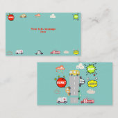 Honk beep toot車の男の子の誕生日 エンクロージャーカード (正面/裏面)