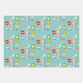 Honk beep toot車の男の子の誕生日 ラッピングペーパーシート (正面2)