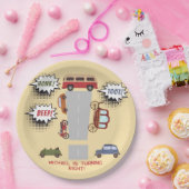 Honk beep toot retro車の男の子の誕生日 ペーパープレート (パーティー)