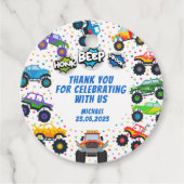 Honk beep vroomモンスタートラックの感謝してい男の子よ フェイバータグ (正面)