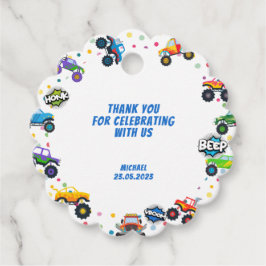 Honk beep vroomモンスタートラックの感謝してい男の子よ フェイバータグ