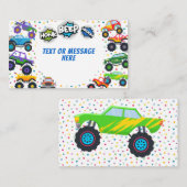 Honk beep vroomモンスタートラック男の子誕生日 エンクロージャーカード (正面/裏面)