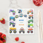 Honk beep vroomモンスタートラック男の子誕生日 スタンダードランチョンナプキン (インサイチュ)