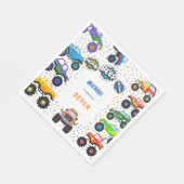 Honk beep vroomモンスタートラック男の子誕生日 スタンダードランチョンナプキン (角)