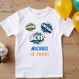 Honk beep vroomモンスタートラック男の子誕生日 トドラーTシャツ