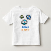 Honk beep vroomモンスタートラック男の子誕生日 トドラーTシャツ (正面)